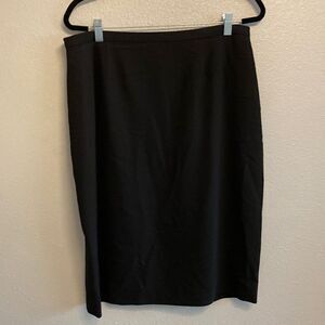 Woolmark- black wool pencil skirt- Size 16